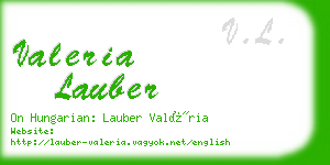 valeria lauber business card